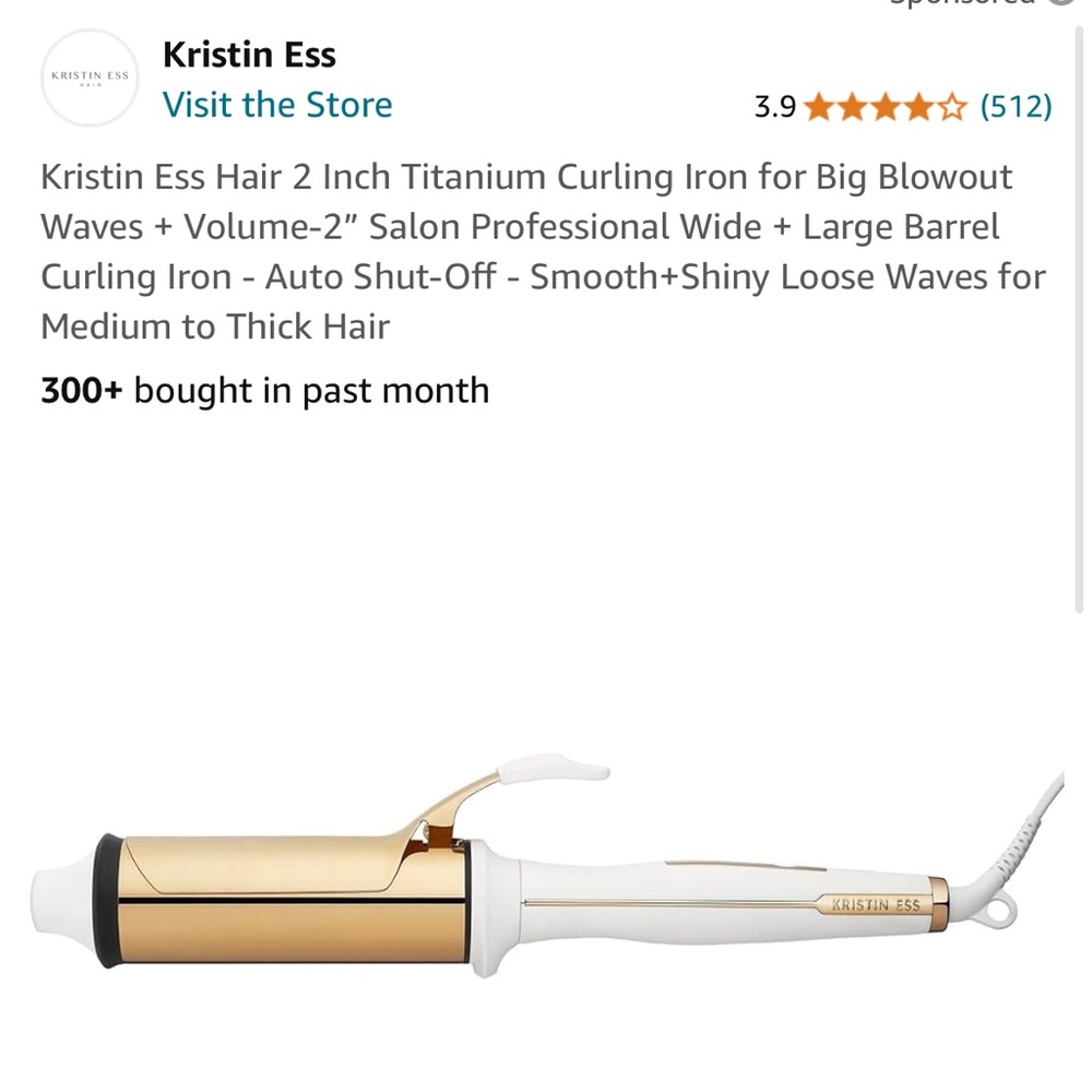 KRISTEN ESS 2 INCH CURLING IRON